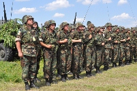 Militarii Brigăzii „Dacia” desfăşoară exerciţii demonstrative