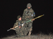 National Army Soldiers Carry out Night Shooting Drills in Balti