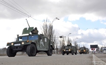 Antrenament cu implicarea tehnicii militare în Chişinău