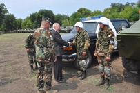 Inspection at Balti Military Training Center