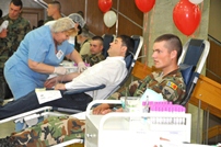 National Army Soldiers Donate Blood