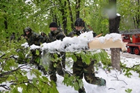 Bilanţ: Peste 3 900 militari ai Armatei Naţionale au participat la lichidarea consecinţelor ninsorii din aprilie 