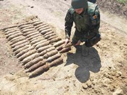 Arsenal de muniţii distrus de geniştii Armatei Naţionale