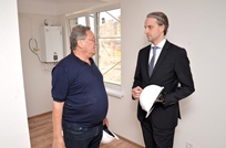 Eugen Sturza a inspectat construcţia apartamentelor de serviciu pentru militari de pe strada Nicolae Testemițanu
