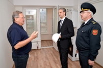 Eugen Sturza Inspects the Construction of Apartments for Military on Nicolae Testemitanu Street 