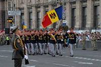 The Honor Guard Marches at Military Parade in Kiev