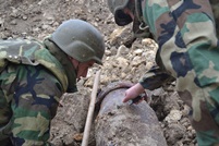 100-Kilogram Aviation Bomb Destroyed by Military Engineers 
