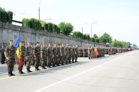 First Training Session of Military Parade