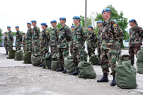 National Army Deploys Contingent to Macedonia