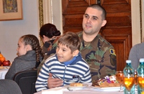 Celebration with magicians for children of the military personnel