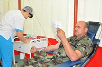 National Army Servicemembers Donate Blood