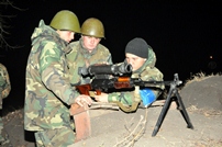 National Army Soldiers Carry out Night Shooting Drills in Balti