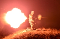 National Army Soldiers Carry out Night Shooting Drills in Balti