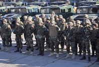 The Ministry of Defense and National Army Leadership Inspect Peacekeepers’ Vehicles