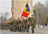 The Honor Guard at Military Parade in Bucharest