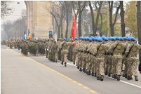 The Honor Guard at Military Parade in Bucharest