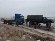 National Army Service Members Intervene in the Areas Affected by Glaze and Snowfalls