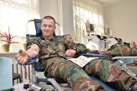 National Army Service Members Donate Blood