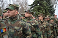 The ceremony of the Raising of the Flag, at the Ministry of Defense  