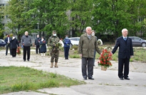 The commander of the National Army, present at the event to commemorate the victims of Chernobyl