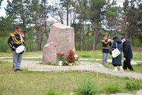 The commander of the National Army, present at the event to commemorate the victims of Chernobyl