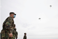 Airdropping exercises, carried out in Marculesti