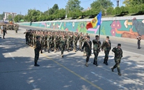 Primul antrenament comun pentru parada militară de Ziua Independenței