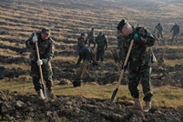 The Military of the National Army Participate at the national campaign for expanding green areas (video)