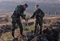 Militarii Armatei Naționale participă la Campania națională de înverzire a plaiului