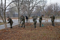 The Military of the National Army Participate at the national campaign for expanding green areas (video)