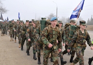 Pacificatorii din Batalionul 22 au executat un marș pe o distanță de 22 km