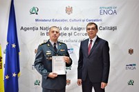 Programul de master al Academiei Militare ”Alexandru cel Bun” a obținut certificatul de acreditare