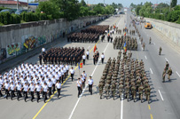 First Training Session of Military Parade