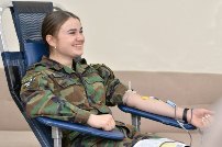 National Army soldiers donate blood and plasma on the eve of the winter holidays
