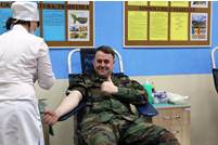 Blood donation campaign carried out in the National Army