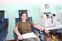 Blood donation campaign carried out in the National Army