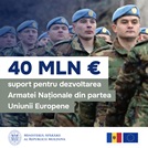 Un nou pachet de asistență pentru Armata Națională, aprobat de Uniunea Europeană