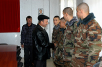 Soldiers from Hincesti Visited by Authorities and Parents