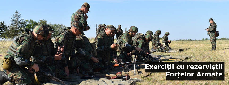 Exerciții cu rezerviștii Forțelor Armate